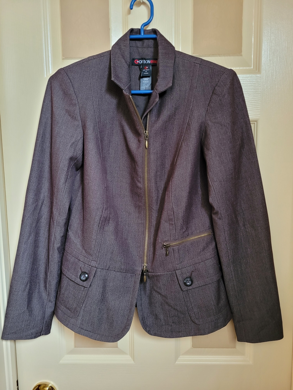 Cotton On Body Dark Brown Zip-Front Blazer
